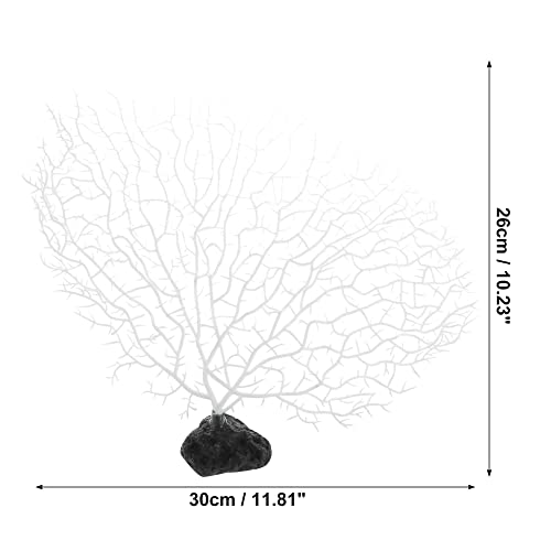 VOCOSTE Coral Reef Decor, Mini Faux Coral Decor for Aquarium Decorations White, 11.81"x10.23" - Image 4