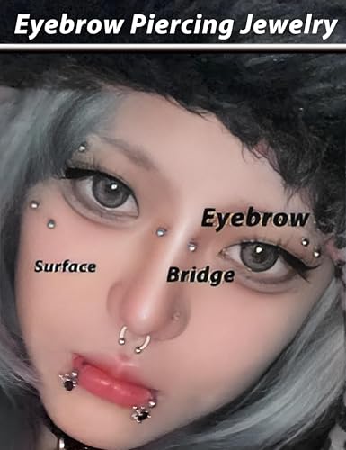 Oufksiyy Eyebrow Piercing Jewelry Surgical Steel Internal Thread Curved Barbell Tiny Eyebrow Ring Vertical Labret Lip Jewelry Ear Rook Small Belly Button Ring for Women Men 16g 6mm/8mm/10mm2