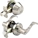 Brinks 2746-119 Wave Style Keyed Alike Lever Door Knob and Deadbolt Combo Pack, Satin Nickel