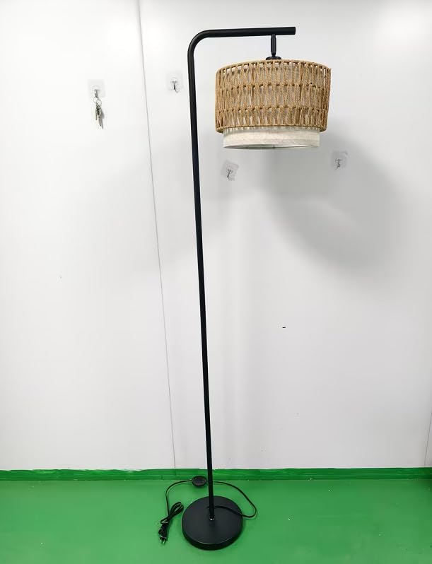 LuminexDesigns Lámpara de Pie con Arco Doble Pantalla, Ángulo de Luz Ajustable, Base de Metal Robusta para Sala de Estar y Dormitorio, Montaje Fácil, Compatible con Bombillas Inteligentes