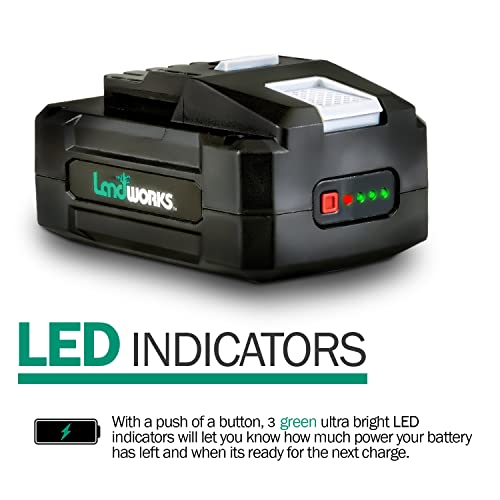 Landworks Super Duty Pro 48V DC 2Ah Lithium Ion Rechargeable Battery 88.8 Watt Hours (Battery Only, For Landworks Electric Earth/Ice Auger Power Head & Li-Ion Wagon/Service Cart - All Not Included)