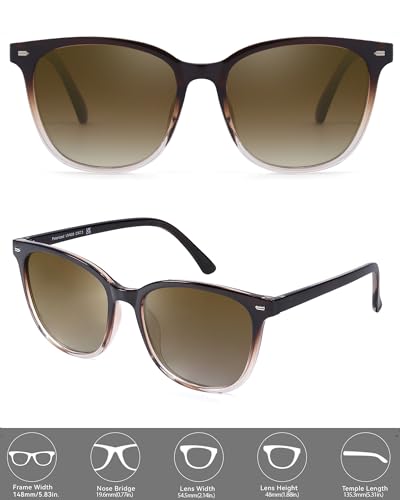 Image of 2 Packs Sunglasses for Women Polarized UV400 Protection Lens Big Frame Fashion Glasses Trendy Stylish Shade