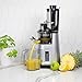 Omega Wide Mouth Juicer Compact Vertical Cold Press Vegetable and Fruit Juice Extractor with 3-Inch Hopper 2-Speed Slow Juicing with Space Saving Design, 120-Watts, Black