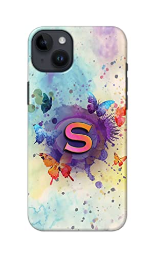 Image of Printed Hard Back Cover Case for Apple iPhone 14 Back Cover (Alphabet S) -203
