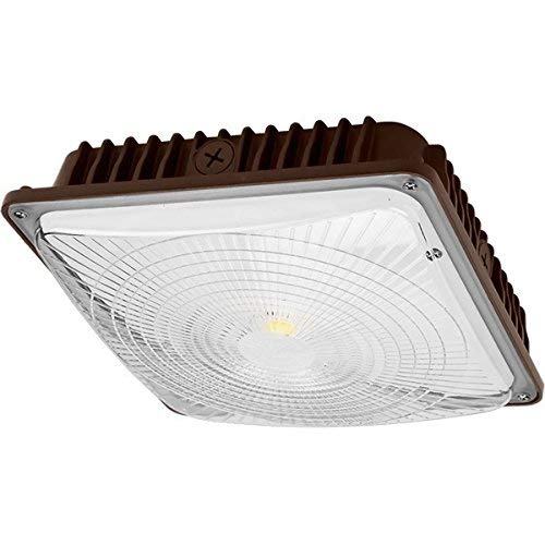 KRLED 120W LED Canopy Light (300W Equivalent) Industrial Waterproof Outdoor High Bay Balcony Car Park Lane Gas Station Ceiling Light 5500K Pack-5