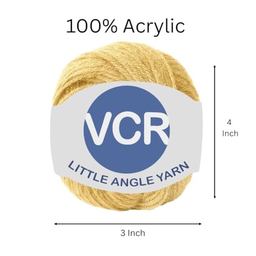 Image of VCR 4 Ply Light Peach Little Angle Yarn, 25 Grams, 92 Meters Length, 100% Acrylic Soft Baby Knitting Yarn for Crochet, Newborn Sweaters, Soft Baby Socks, Mittens and Leggings, Pack of 1