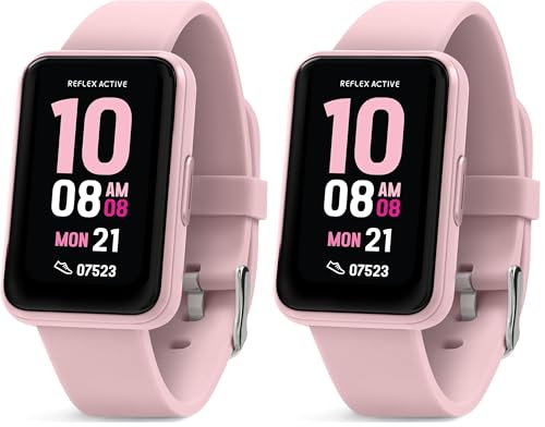 Image of Reflex Active Series 49 Pink Strap Smart Calling Watch (Pack of 2)