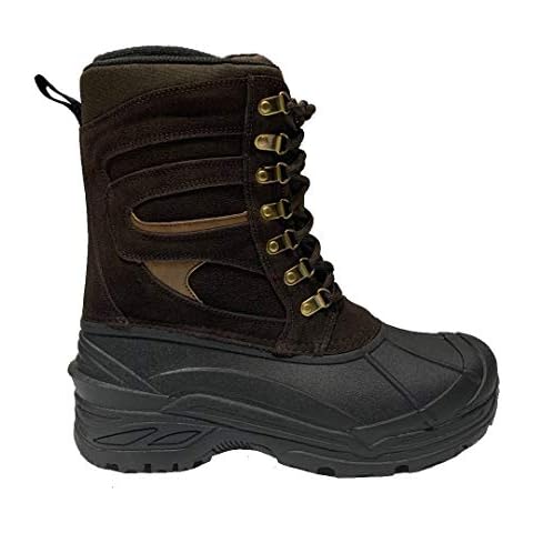 LABO Men's Brown10 Winter Snow Hunting Boots Shoes Waterproof Insulated 108 Brown-8 Cover