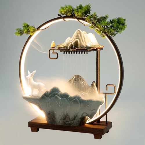 Tabletop Fountain, Rock Waterfall Fountain Office Tabletop Fountains,Decor atomizing humidifier Fountain for Home Office