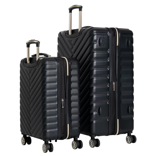 Image of KENNETH COLE Reaction Madison Square Hardside Chevron Expandable Luggage, Navy, 2-Piece Set (20 inch & 28 inch), Madison Square Hardside Chevron Expandable Luggage