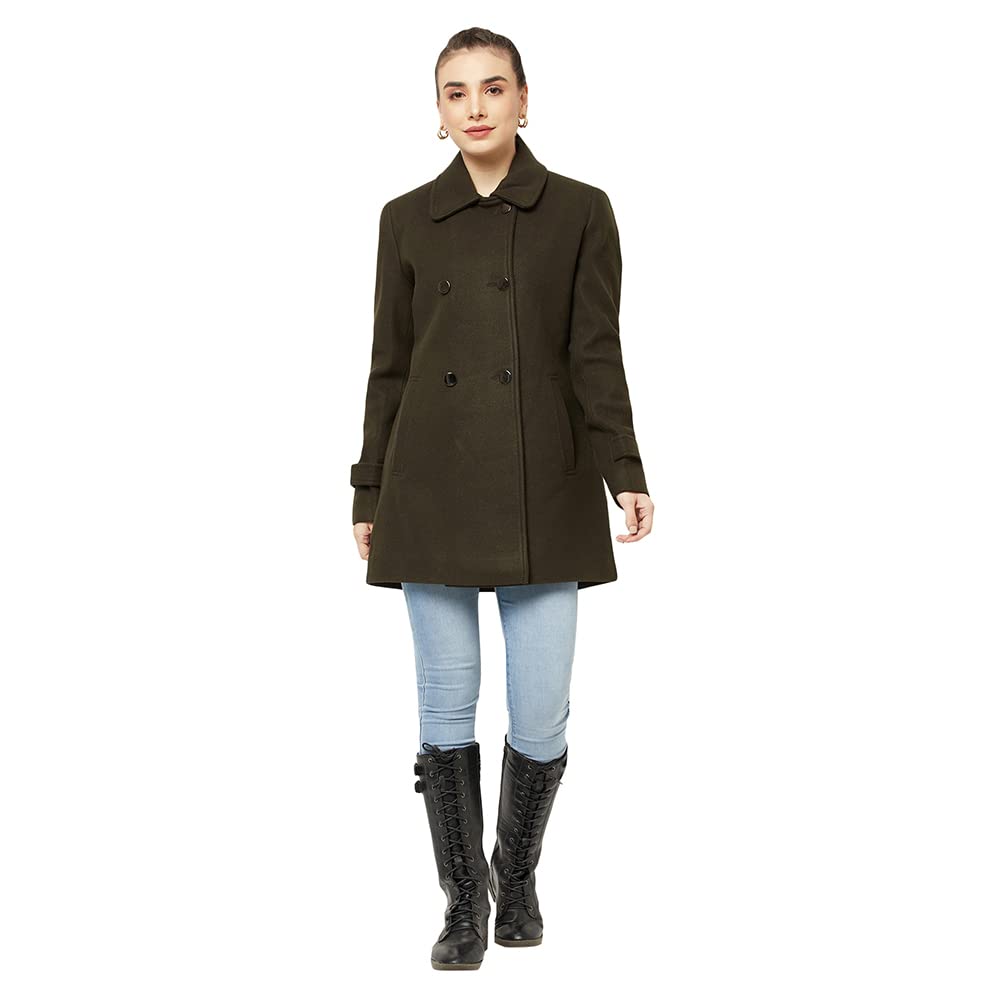 crimsoune club Women Olive Over-Coat-picture-24