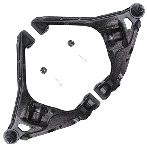 Image of Detroit Axle - 8pc Front End Suspension Kit for 2000-2004 Dodge Dakota 2000-2003 Durango, 2 Lower Control Arms w /Ball Joint 4 Inner Outer Tie Rods 2 Boots Replacement