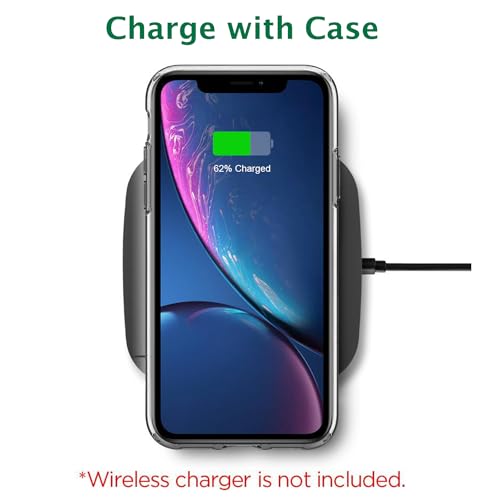 Image of TENOC Phone Case Compatible with iPhone XR, Gray Case Clear Shockproof Protective Bumper Slim Cover for 6.1 Inch