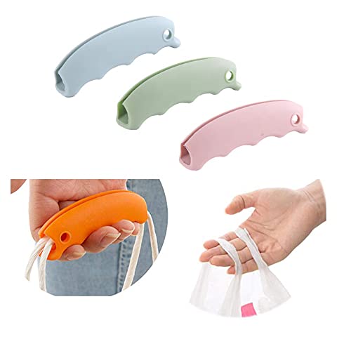 Mincerfit Soft Silicon Grocery Bag Holder, Shopping Bag Handle, Multifunctional Bag Holder Perfect for daily use, gifting, office raffle. (Pack of 3