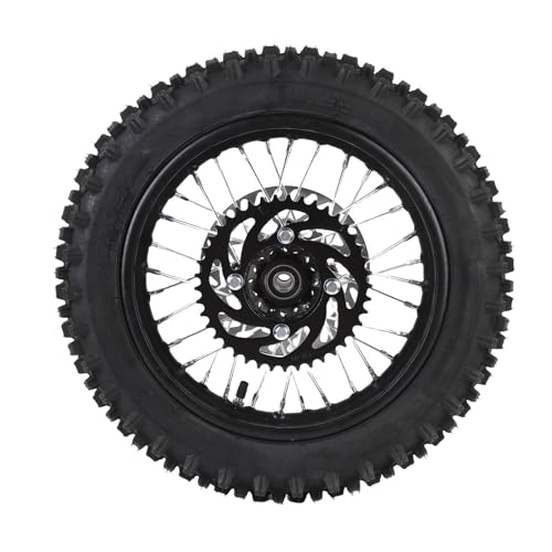 AKLOSIPY 12 Inch Rear Wheel Assembly 80/100-12 3.00-12 Rear Wheel Rim Tire Brake Rotor Sprocket Assembly with 190mm Brake Disc 420 41T Sprocket for 110ml 125ml Off Road Motorcycles