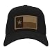 Desert Colors Texas State Flag Hat - Adjustable-Back Ball Cap with Embroidered Lone Star Flag in Subdued Desert Colors (Black)