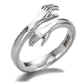 Helen de Lete Original Come to My Arm 925 Sterling Silver Adjustable Hug Ring for Both Men and Women