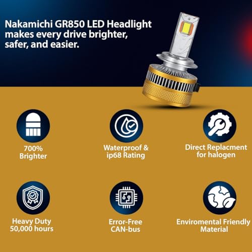 Image of H7 300W Car LED Headlight Bulbs Hi & Lo Beam 30,000LM, 6500K Cool White | Driving Night Vision | Car Accessories | 2 Years Warranty (Pack of 2) (Cool White) (300W, H7)