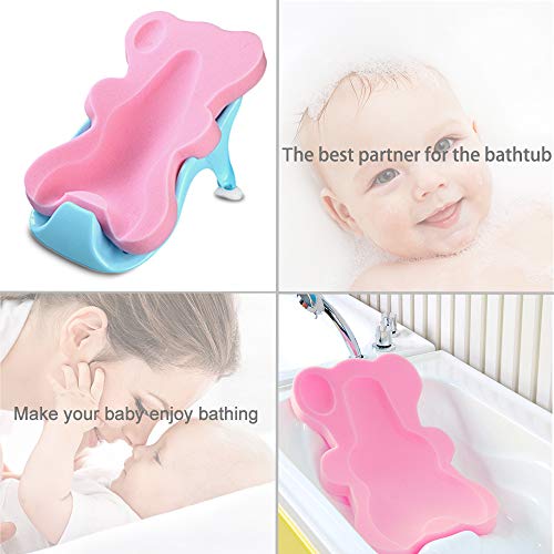 Hallo Soft Infant Bath Sponge Skid Proof Baby Bath Mat Newborn Odor Free (Pink) #TOP4