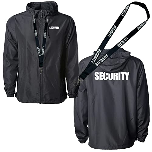 FTD Apparel Men's Lightweight Windbreaker Security Jacket with Lanyard