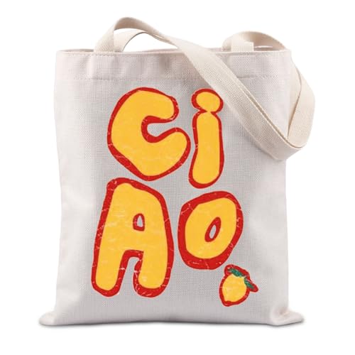Ciao Lemon Gift Italian Lemon Gift Limoncello Lover Gift Cottagecore Ciao Lemon Italy Travel Tote Bag (Ciao Lemon)