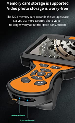 XJJY Single & Dual Lens Inspection Camera Endoscope met 5"IPS LCD-scherm 8mm HD Borescope Riolering Camera met LED-zaklamp,Dual lens,5M - Image 3