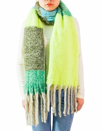 Wander Agio Winter Warm Scarf for Women Long Shawl Large Scarves Cold Weather Thick Blanket Scarfs Color Matching