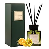 Oud & Bergamot Reed Diffuser Long-Lasting Fragrance Air Freshener Diffuser Hotel Collection Diffuser Oil 7.04 oz - Green