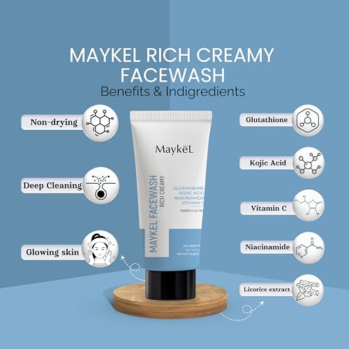 Image of Face Wash With Glutathione, Kojic Acid, Niacinamide, Vitamin C, 60 Ml