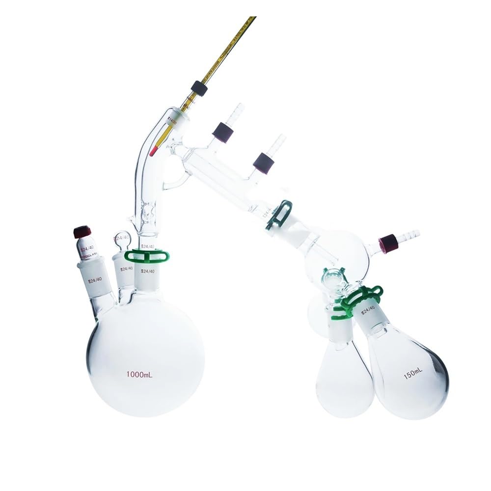 Labor-Destillationsset mit kurzem Weg, 1 l, Laborglas