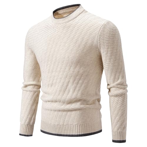 Pull décontracté col rond homme tricot torsadé doux pour ne plus avoir froid