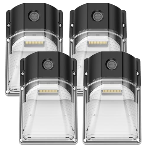 30W Mini LED Wall Pack Light with Dusk to Dawn Photocell, 5000K Wall Pack Light Outdoor Led, AC120V...
