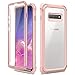 Dexnor Galaxy S10 Case with Built-in Screen Protector Clear Rugged Full Body Protective Shockproof Hard Back Defender Dual Layer Heavy Duty Bumper Cover Case for Samsung Galaxy S10 - Pink