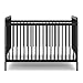 Storkcraft Pasadena 3-in-1 Convertible Crib (Black) – GREENGUARD Gold Certified, Converts to Daybed and Toddler Bed, Fits Standard Full-Size Crib Mattress, Adjustable Mattress Height