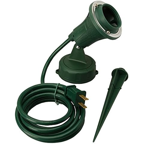 Woods Outdoor Floodlight Fixture With Stake Cover