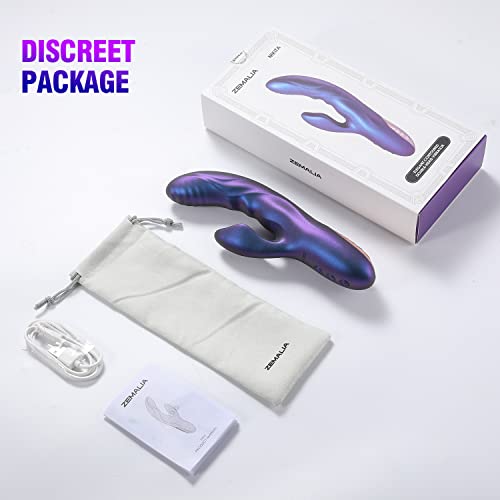 Rabbit Vibrator Sex Toy For Women - Zemalia Dildo Clitoral Vibrators With 10 Vibrations + Warming Function Clitoris And G Spot Double Stimulation Personal Massager - Adult Sex Toys For Women, Couple #TOP5