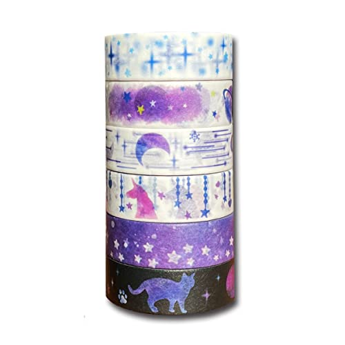 lovielf Galaxy Universe Starry Moon Star Unicorn Planet Cat Night