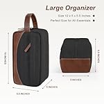 Travel Toiletry Bag for Men, Hanging Toiletry Organizer, Water Resistant Shaving Kit with Large Capacity for Travel Accessories (Black, Medium) - Image 2