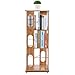 YXZQ Scaffale, Libreria Girevole, 3 Livelli 360 Gradi Libro di bambù Organizzatore Rotante Libreria Girevole Scaffalatura per Armadio Scaffalature organizzate Libreria per Studenti per la ca