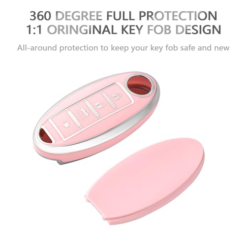Coque de clé Nissan rose pour Altima Maxima Rogue Armada et Pathfinder - 3