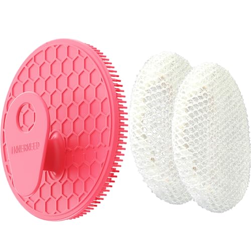 INNERNEED Food-Grade Soft Silicone Body Scrubber Shower Brush Gray | Handheld Cleansing Skin Brush Gentle Exfoliating and Lather Well Hygienic Bath Scrub for Women Men product thumbnail 14
