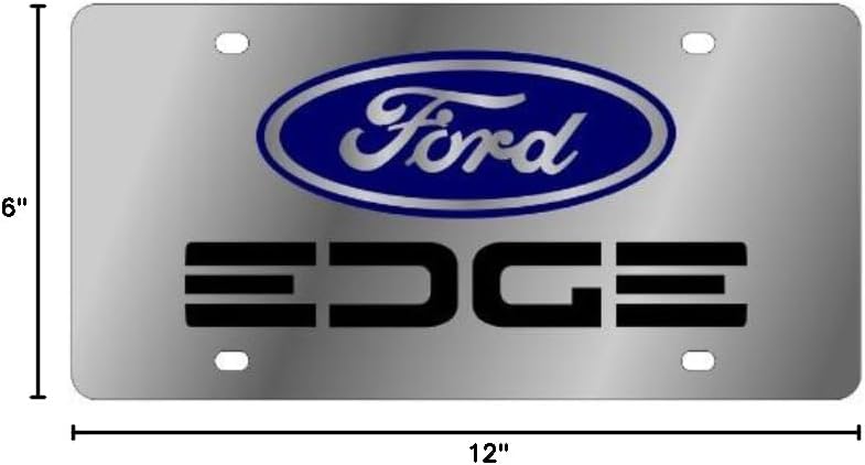 Eurosport Daytona- Compatible with -, Ford Edge- Stainless Steel License Plate