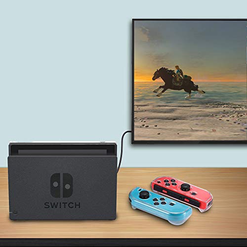 Dockable Clear Case for Nintendo Switch, FANPL Protective Case Cover for Nintendo Switch and Joy Con Controller- Crystal Clear - Image 6