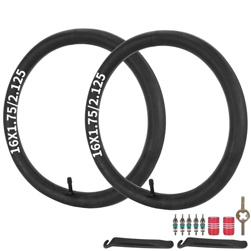 16" x 1,75/1,95/2,10/2,125 Fahrradschlauch mit 32 mm Schrader-Ventil Kompatibel mit 16 x 1,75 16 x 1,9 16 x 1,95 16 x 2,0 16 