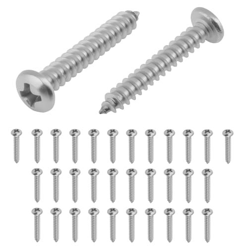 32 Tornillos Autorroscantes M4 x 25 mm Cabeza Plana Phillips Acero Inoxidable miniatura 1