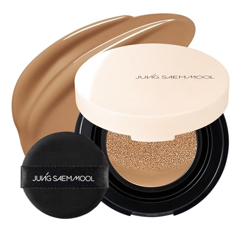 Image of JUNG SAEM MOOL Essential Skin Nuder Cushion | Natural Finish, Buildable Coverage Cushion Foundation by Korean Makeup Artist (Mini, 0.17 Fl Oz), 30N Amber