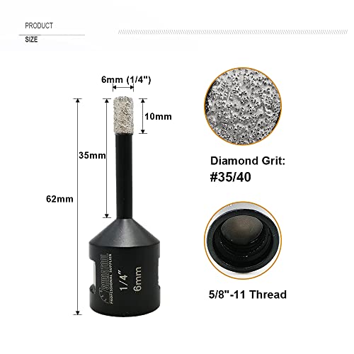 Juego de 4 Brocas de Diamante 6 8 10 y 13 mm miniatura 5