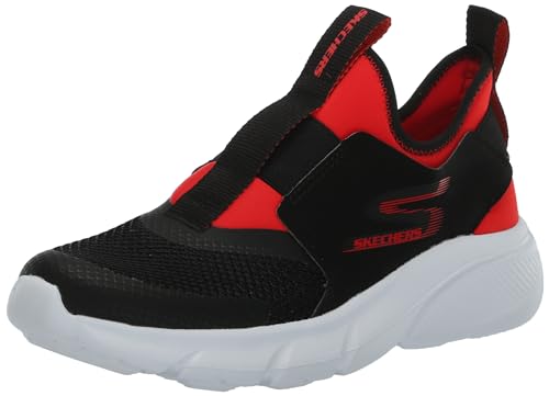 Skechers Kids Skech Faster - Reczo Sneaker, Black/Red, 11 Little Kid - image 1