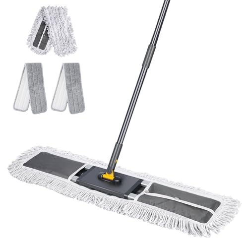 Thihome Bodenwischer, 90cm Breit Wischmopp, Professionelle Bodenwischer Set mit 2 Mikrofaser Pads...