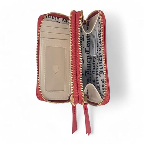 Juicy Couture Women's Medium Double Zip-Around Wallet (Colorful Love Cool Red)3